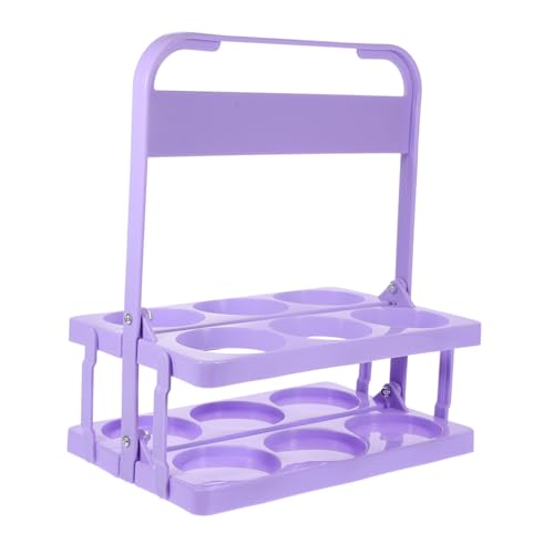 SOLUSTRE Bier körbe bierkastenständer bierträger Trinkflaschenträger flaschenhalter Drink Holder klappbarer Bierkorb biereimer Halter Getränketräger Bierkorb mit Henkel Plastik Violett von SOLUSTRE