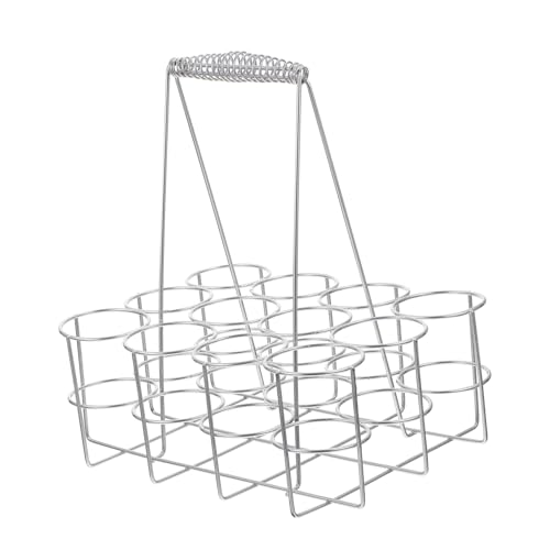 SOLUSTRE Bierflaschenhalter Flaschen Handlicher Flaschenträger mit Rutschfestem Griff Bierflaschenkorb Robust Rostfrei für Bar Ktv und Zuhause von SOLUSTRE