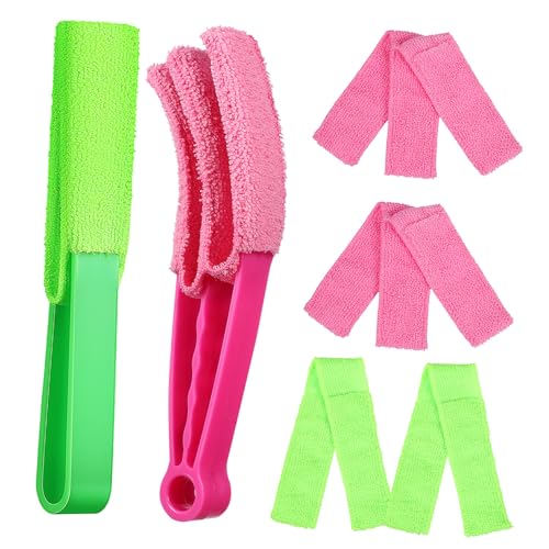 SOLUSTRE Blinds Cleaner Kit mit Ergonomischem Griff Wiederverwendbarem Tuch Schonend für Jalousien Fenster Lüftungsschlitze und Auto Vielseitiges Reinigungsset für Effektive von SOLUSTRE