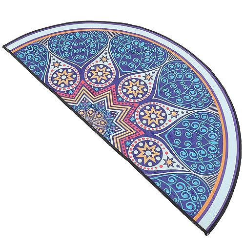 SOLUSTRE Böhmischer Stil Halbrunder Rutschfester Eingangsbereichs Teppich Wasserdichtes Mandala Muster für Badezimmer und Wohnräume SOLUSTRE Böhmischer Stil Halbrunder Rutschfester Eingangsbereichs Teppich Wasserdichtes Mandala Muster für Badezimmer und Wohnräume von SOLUSTRE