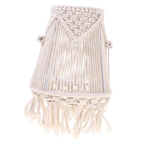 SOLUSTRE Bohemian Lampenschirm aus Handgewebtem Baumwollseil Dekorativer Leichter Tischlampenschirm Langlebig und Installieren für Schlafzimmer Büro und Wohnzimmer Ersatz für Kleine SOLUSTRE Bohemian Lampenschirm aus Handgewebtem Baumwollseil Dekorativer Leichter Tischlampenschirm Langlebig und Installieren für Schlafzimmer Büro und Wohnzimmer Ersatz für Kleine von SOLUSTRE