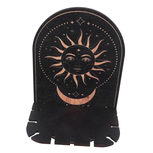 SOLUSTRE Boho Holz Regal mit Kristallstein Sonnenmotiv Schmuck Kerzenhalter Dekoratives Display für Zuhause Vielseitig Einsetzbar Stilvoll und Robust SOLUSTRE Boho Holz Regal mit Kristallstein Sonnenmotiv Schmuck Kerzenhalter Dekoratives Display für Zuhause Vielseitig Einsetzbar Stilvoll und Robust von SOLUSTRE