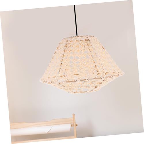 SOLUSTRE Boho Lampenschirm Baumwollseil Handgewebt Rustikaler Hängelampe Ersatzschirm für Wohnzimmer Restaurant Warmes Weiches Licht Diffuser Langlebig und Robust SOLUSTRE Boho Lampenschirm Baumwollseil Handgewebt Rustikaler Hängelampe Ersatzschirm für Wohnzimmer Restaurant Warmes Weiches Licht Diffuser Langlebig und Robust von SOLUSTRE