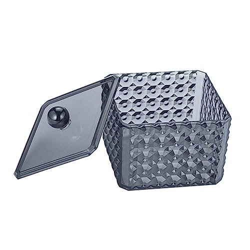 SOLUSTRE Kosmetische Wattepad Aufbewahrungsbox Mit Deckel Stilvolle Transparente Acryl-organizer-box Für Wattestäbchen Und Wattepads Platzsparend Und Modern Für Badezimmer Und Schminktisch von SOLUSTRE