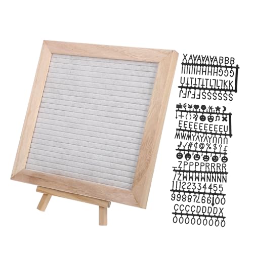 SOLUSTRE Brettbuchstaben Filzbretter Holzbuchstabenschild Filz Pinnwand Letterboard Multifunktionale Nachrichtentafel Filz Wandtafel Holzgerahmte Filzbuchstabentafel Nachrichtentafel von SOLUSTRE