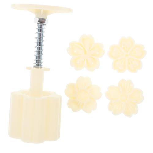 SOLUSTRE Cantonese Style Moon Cake Mold Flower Design Holzform Handpresse für DIY Backen von Mondkuchen und Gebäck Leicht zu Reinigen Vintage Muster für Herbstfest Kuchen SOLUSTRE Cantonese Style Moon Cake Mold Flower Design Holzform Handpresse für DIY Backen von Mondkuchen und Gebäck Leicht zu Reinigen Vintage Muster für Herbstfest Kuchen von SOLUSTRE