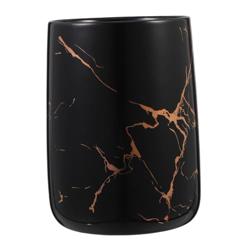 SOLUSTRE Ceramic Toothbrush Cup mit Marbled Design Eleganter Zahnbürstenhalter für Badezimmer Stabiler Keramikbecher für Zahnpasta und Zahnbürsten Badezimmerzubehör SOLUSTRE Ceramic Toothbrush Cup mit Marbled Design Eleganter Zahnbürstenhalter für Badezimmer Stabiler Keramikbecher für Zahnpasta und Zahnbürsten Badezimmerzubehör von SOLUSTRE