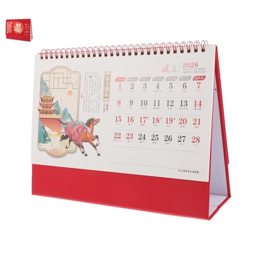 SOLUSTRE Chinesischer Tischkalender Moderner Embossed Gold Desktop Kalender für Büro und Heimplanung Stilvolles Design mit Traditionellem Chinesischem Flair SOLUSTRE Chinesischer Tischkalender Moderner Embossed Gold Desktop Kalender für Büro und Heimplanung Stilvolles Design mit Traditionellem Chinesischem Flair von SOLUSTRE