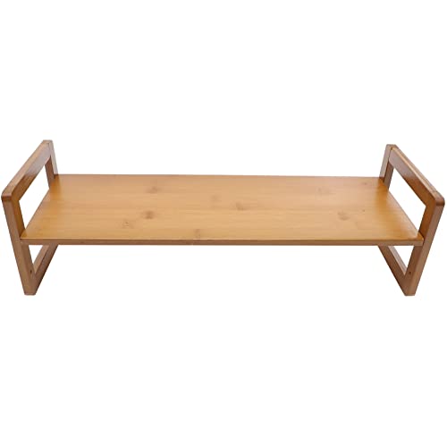 SOLUSTRE Monitorständer Aus Holz Höhenverstellbar Kompakt Für Desktop Geeignet Für Pc Und Laptop Ergonomisch Für Büro Und Zuhause Stabile Konstruktion Langlebig Und Platzsparend von SOLUSTRE