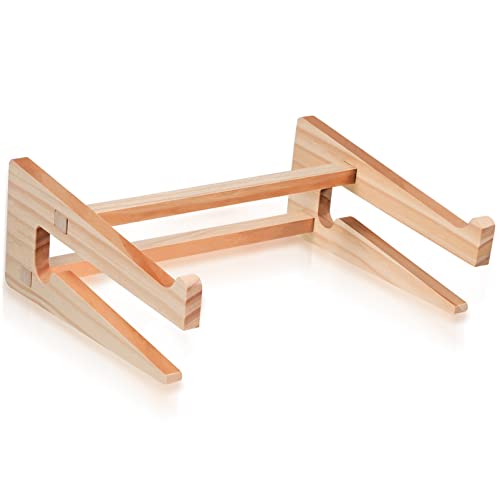 SOLUSTRE Computerständer Aus Holz Computer Laptop Laptops Notebook Schreibtisch-Laptop-Riser Laptop-Tablet-ständer Laptop-ständer Schreibtisch-Laptop-Halter Laptophalter Hölzern Aufzug von SOLUSTRE