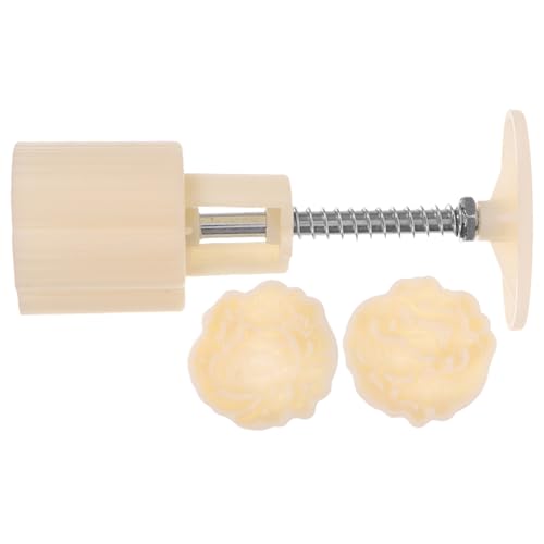SOLUSTRE DIY Mondkuchenform Set mit Dekorativem Muster Handgepresste Backform aus Langlebigem Material Wiederverwendbar für Chinesische Mondkuchen Kekse und Gebäck Einfach zu Reinigen und von SOLUSTRE