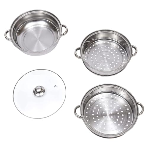 SOLUSTRE Dampfgarer Stufiger Dampfkochtopf Multifunktionaler Dämpfeinsatz für Gas und Elektroherde Großer Haushalts Dampfgarer für Suppe Hot Pot und Gedämpfte Speisen SOLUSTRE Dampfgarer Stufiger Dampfkochtopf Multifunktionaler Dämpfeinsatz für Gas und Elektroherde Großer Haushalts Dampfgarer für Suppe Hot Pot und Gedämpfte Speisen von SOLUSTRE