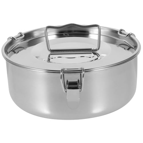 SOLUSTRE Dampfgitterform Gedämpfte Flanpfanne Kochgeschirr Küchen Flantopf Mit Deckel Flan Backform Flanform Mit Deckel Und Griff Dampfgarer Dampfgarer Behälter Aus Edelstahl von SOLUSTRE