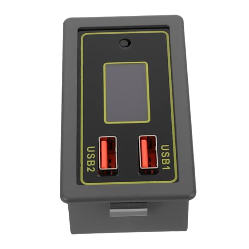 SOLUSTRE Digitales Auto-batterie-spannungsmessgerät mit kontinuierlicher Überwachung Vielseitiger Anzeige Usb-ladeanschluss Multiprotokoll-schnellladefähig Tragbarer Kapazitätstester für von SOLUSTRE