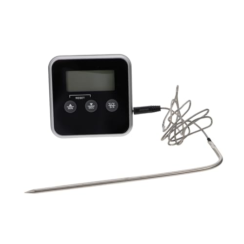 SOLUSTRE Digitales Bbq Kochthermometer mit Alarmfunktion Große LCD Anzeige Vielseitig Einsetzbar für Grillen Braten mit Magnet Ständer und Aufhängung Geeignet für Küche und Outdoor von SOLUSTRE