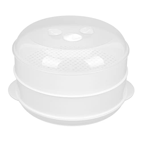 SOLUSTRE Doppelter Mikrowellen Dampfgarer aus Kunststoff Upgrade Dampfbox für Gemüse Dumplings und Babynahrung Einfach zu Bedienen mit Hitzebeständigen Griffen Für Traditionelle Asiatische SOLUSTRE Doppelter Mikrowellen Dampfgarer aus Kunststoff Upgrade Dampfbox für Gemüse Dumplings und Babynahrung Einfach zu Bedienen mit Hitzebeständigen Griffen Für Traditionelle Asiatische von SOLUSTRE