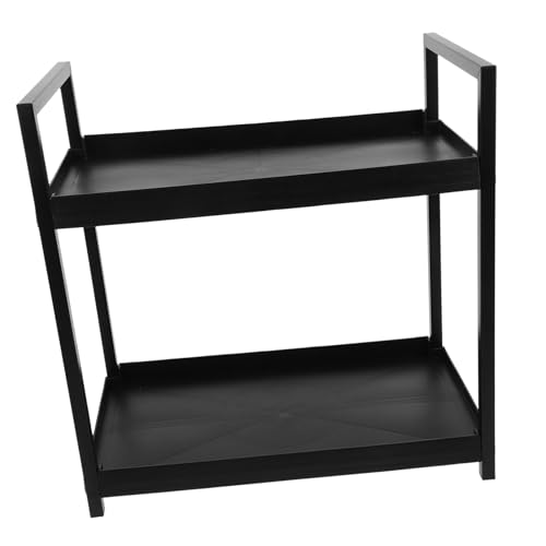 SOLUSTRE Doppeltes Kosmetikablage Regal aus Stylischer und Stabiler Organizer für Accessoires für Badezimmer und Schlafzimmer Platzsparend von SOLUSTRE