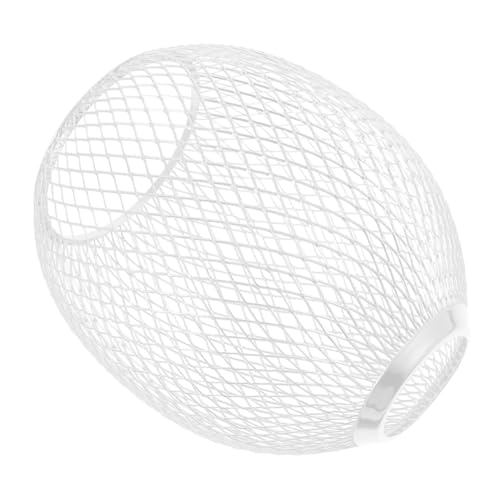 SOLUSTRE Draht Lampenschirm Trommelform Weiß Hohlgearbeitet Vintage Deckenleuchte Ersatz Lampenschirm Wohnzimmer Esszimmer Schlafzimmer Robust Langlebig von SOLUSTRE