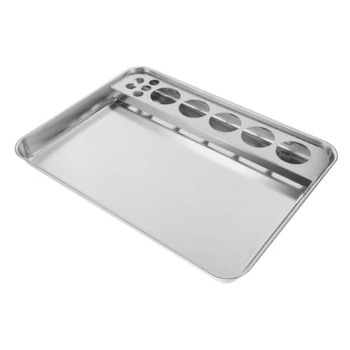 SOLUSTRE Dressing-tablett Aus Edelstahl Beauty-spa-tablett Tablett Für Medizinische Versorgung Tabletts Für Krankenschwester Ausrüstung Rostfreier Stahl Extra Groß von SOLUSTRE