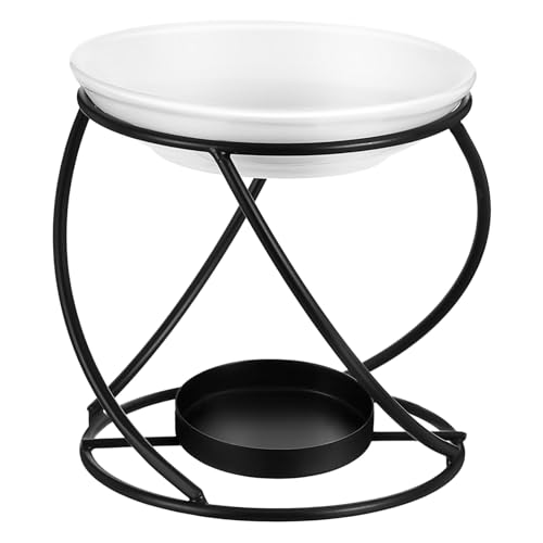SOLUSTRE Duftöllampe Aromatherapie Wax Warmer mit Metallgestell Eleganter Teelicht Halter Kontrollierte Duftfreisetzung Einfach zu Reinigen Stilvolle Wohnraumdekoration von SOLUSTRE