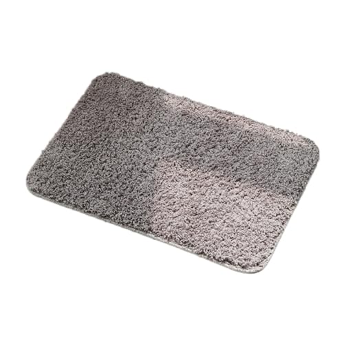 SOLUSTRE Dunkelgrauer Berber Fleece Bodenmatte mit Rutschfester Saugfähiger Oberfläche Waschbarer Badvorleger für Badezimmer Küche und Eingangsbereich von SOLUSTRE