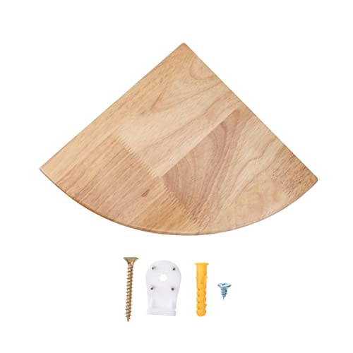 SOLUSTRE Eckregal aus Eichenholz Wandregal mit Fächerförmigem Design Wandregal für Schlafzimmer Wohnzimmer Küche und Büro Wasserfest und SOLUSTRE Eckregal aus Eichenholz Wandregal mit Fächerförmigem Design Wandregal für Schlafzimmer Wohnzimmer Küche und Büro Wasserfest und von SOLUSTRE