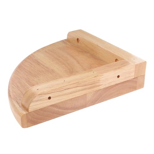SOLUSTRE Eckregal 7 Zoll Wandregal Aus Eiche Fächerregal Für Wohnzimmer Schlafzimmer Badezimmer Wand Eckregal Umweltfreundlich Und Praktischer Wandorganizer Für Pflanzen Und Spielzeug von SOLUSTRE