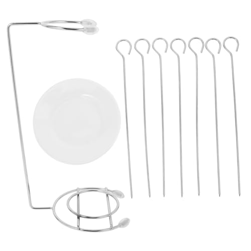 SOLUSTRE Edelstahl BBQ Spießhalter Grillständer Kebab Halter für Fleischspieße Vielseitiger Grillhalter mit Gleichmäßiger Hitzeverteilung für Backofen und Grill von SOLUSTRE