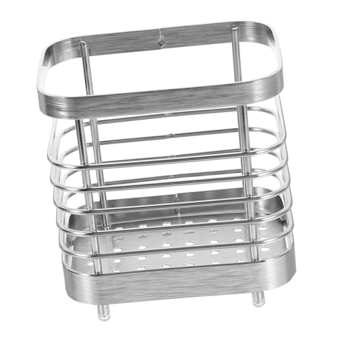 SOLUSTRE Edelstahl Besteckhalter Wandmontage Küchenutensilien Organizer Ablage Stäbchen Löffel Gabel Abtropfkorb Platzsparend Leicht Zu Reinigen Multifunktional von SOLUSTRE