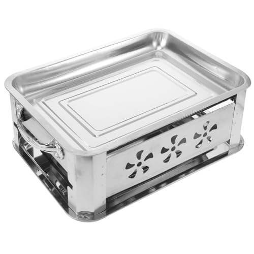 SOLUSTRE Edelstahl Buffet Grillplatte Dickwandige Chafer Dish mit Großem Fassungsvermögen Rostfrei Inklusive Passender Ablage für Fischgrillen Buffets und Partyservice SOLUSTRE Edelstahl Buffet Grillplatte Dickwandige Chafer Dish mit Großem Fassungsvermögen Rostfrei Inklusive Passender Ablage für Fischgrillen Buffets und Partyservice von SOLUSTRE