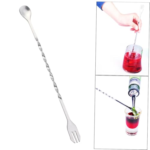 SOLUSTRE Edelstahl Cocktail Rührstab Doppelköpfiger Löffel und Gabel Barkeeper Werkzeug Wiederverwendbar Spülmaschinenfest Für Cocktails Shaker und Gläser Wiederverwendbar SOLUSTRE Edelstahl Cocktail Rührstab Doppelköpfiger Löffel und Gabel Barkeeper Werkzeug Wiederverwendbar Spülmaschinenfest Für Cocktails Shaker und Gläser Wiederverwendbar von SOLUSTRE
