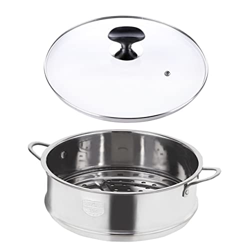 SOLUSTRE Edelstahl Dampfgarer Topf mit Deckel Dicker Robuster Dampftopf mit Zwei Griffen Hitzebeständig und Langlebig für Gesundes Dämpfen zu Hause SOLUSTRE Edelstahl Dampfgarer Topf mit Deckel Dicker Robuster Dampftopf mit Zwei Griffen Hitzebeständig und Langlebig für Gesundes Dämpfen zu Hause von SOLUSTRE