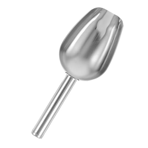 SOLUSTRE Edelstahl Eisschaufel Multifunktionale Schaufel für Eiswürfel Mehl Samen und Pommes Ergonomischer Griff Kompakt und Robust für Küche und Bar von SOLUSTRE