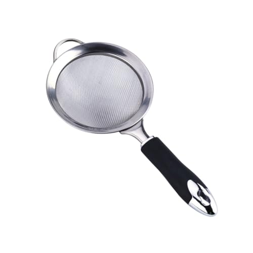 SOLUSTRE Edelstahl Feines Küchensieb Feinmaschiges Mehlsieb mit Griff Rostfrei Leicht Für Backen Kochen Passiert Mehl Puderzucker Teesieb Effizienter Küchensieb für Pasta Gemüse Obst von SOLUSTRE