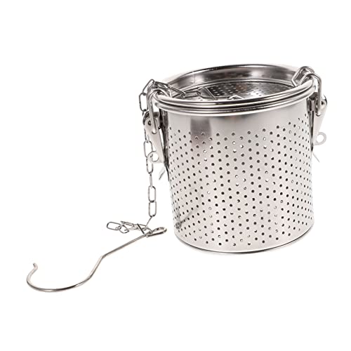 SOLUSTRE Edelstahl Gewürzbasket Praktischer Brine Filter Für Küche Robust Rostfrei Und Langlebig Effizientes Trenning Von Festen Und Flüssigen Inhalten Chic Design Für Einfache Handhabung von SOLUSTRE