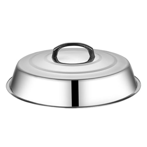 SOLUSTRE Edelstahl Grillabdeckung mit Belüftung Rundes Erhöhtes Grill domedeckel für Outdoor Camping und Garten BBQ Vielseitiger Grill Cooking Lid für Große Fleischstücke SOLUSTRE Edelstahl Grillabdeckung mit Belüftung Rundes Erhöhtes Grill domedeckel für Outdoor Camping und Garten BBQ Vielseitiger Grill Cooking Lid für Große Fleischstücke von SOLUSTRE