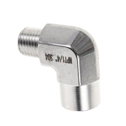 SOLUSTRE Edelstahl Hochdruck Rohrbogen mit Innen Außengewinde Npt Geschmiedete Wasserdichte Industrie Rohrverschraubung Präzise Gewindefertigung Winkel für Wasser Ölleitungen von SOLUSTRE