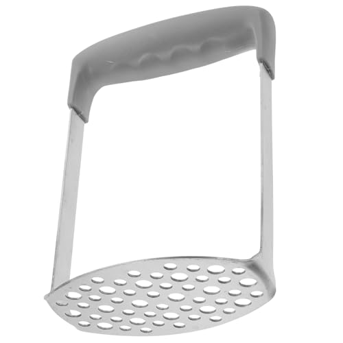 SOLUSTRE Edelstahl Kartoffelstampfer Handlicher Küchenhelfer Ergonomischer Griff Robuste Konstruktion Praktisch Für Kartoffelpüree Gemüse Obst Küchen Gadget Zufällige Farbe Zufällige Farbe von SOLUSTRE