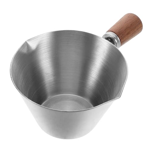 SOLUSTRE Edelstahl Milchaufschäumer mit Walnuss holzgriff Rostfrei Vielseitiger Messbecher für Espresso Milch und Flüssigkeiten Langlebig und Einfach zu Reinigen SOLUSTRE Edelstahl Milchaufschäumer mit Walnuss holzgriff Rostfrei Vielseitiger Messbecher für Espresso Milch und Flüssigkeiten Langlebig und Einfach zu Reinigen von SOLUSTRE