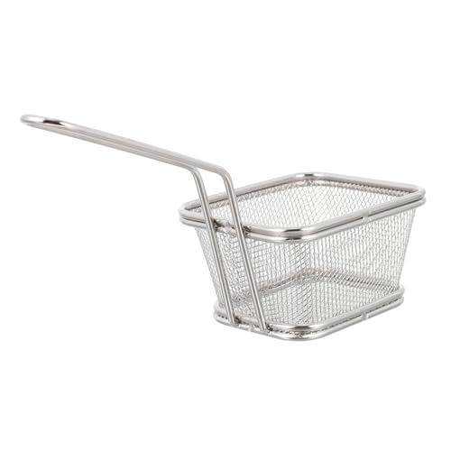 SOLUSTRE Edelstahl Mini Frittierkorb mit Ergonomischem Griff Wiederverwendbarer Pommes Frites Korb für Heißluftfritteusen und Direktes Frittieren von Snacks für Küche und Servieren SOLUSTRE Edelstahl Mini Frittierkorb mit Ergonomischem Griff Wiederverwendbarer Pommes Frites Korb für Heißluftfritteusen und Direktes Frittieren von Snacks für Küche und Servieren von SOLUSTRE