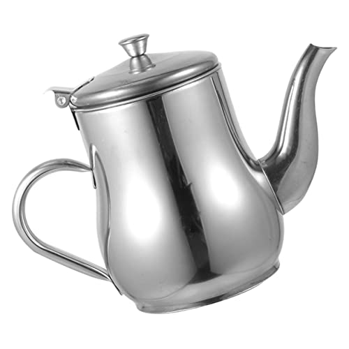 SOLUSTRE Edelstahl Ölkanne mit Fassungsvermögen und Abnehmbarem Sieb Küchenölbehälter für Ölaufbewahrung und Dosierung Hitzebeständig Praktische Küchenhilfe für Öl Sauce und Gewürze von SOLUSTRE