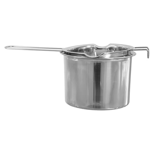 SOLUSTRE Edelstahl Schmelztopf Doppelkocher Schmelzschüssel für Butter Käse Schokolade Wachs Indirektes Erhitzen Küchenhelfer Multifunktional Leicht zu Reinigen Kompakt von SOLUSTRE