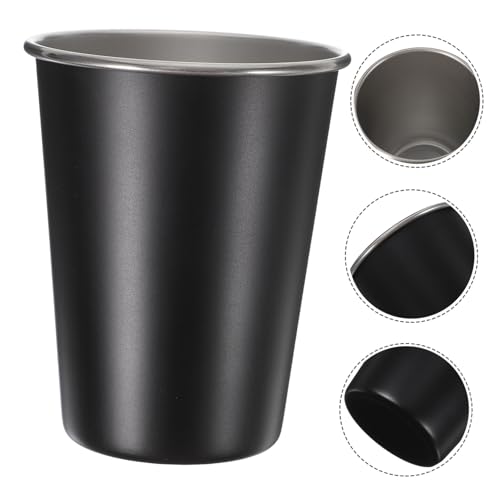 SOLUSTRE Edelstahl Trinkbecher Einwandig Leicht und Robust Wasserbecher für Unterwegs und Büro Ohne Deckel Bpa frei Praktischer Outdoor Becher für Kaffee und Kaltgetränke von SOLUSTRE