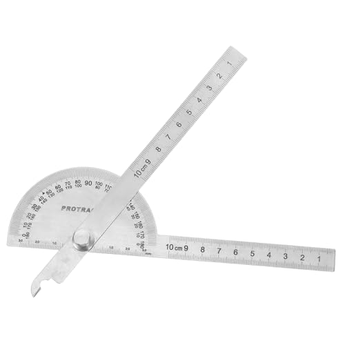 SOLUSTRE Edelstahl Winkelmesser Winkelmaßstab Verstellbar Präzisions-messwerkzeug für Langlebig Kompakt Vielseitig Robust von SOLUSTRE