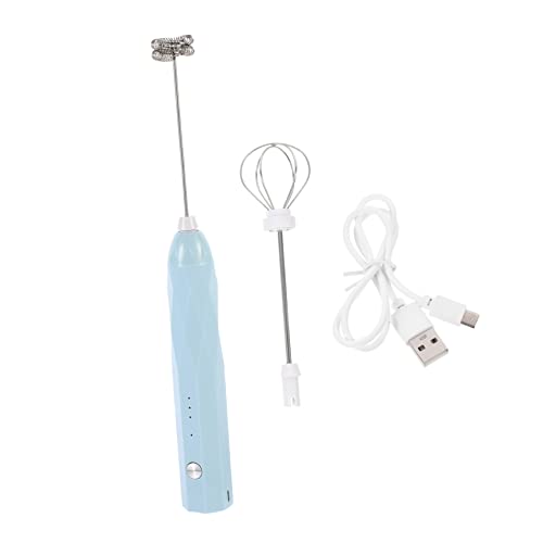 SOLUSTRE Elektrischer Handmixer mit Schneebesen USB Wiederaufladbar Automatischer Milchaufschäumer Tragbarer Handrührer für Kaffee Milch und Haushaltsmixing Leicht zu Reinigen und Bedienen von SOLUSTRE