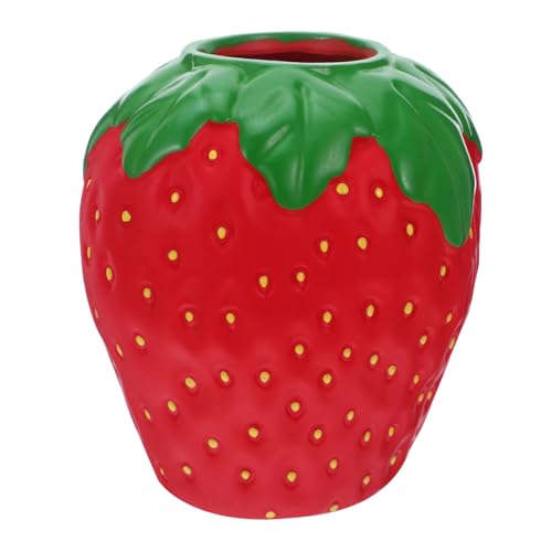 SOLUSTRE Erdbeervase Künstliche Erdbeerdekoration Mit Erdbeeren Dekorierte Blumenvase Vase in Erdbeerform Für Blumen Moderne Dekorative Flasche Für Inneneinrichtung SOLUSTRE Erdbeervase Künstliche Erdbeerdekoration Mit Erdbeeren Dekorierte Blumenvase Vase in Erdbeerform Für Blumen Moderne Dekorative Flasche Für Inneneinrichtung von SOLUSTRE