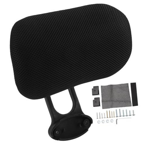 SOLUSTRE Ergonomische Bürostuhl Kopfstütze Verstellbar Nackenstütze für Computerstuhl mit Weichem Polster zur Wirbelsäulenentlastung und Nackenschutz Einfach Montierbar Schwarz von SOLUSTRE