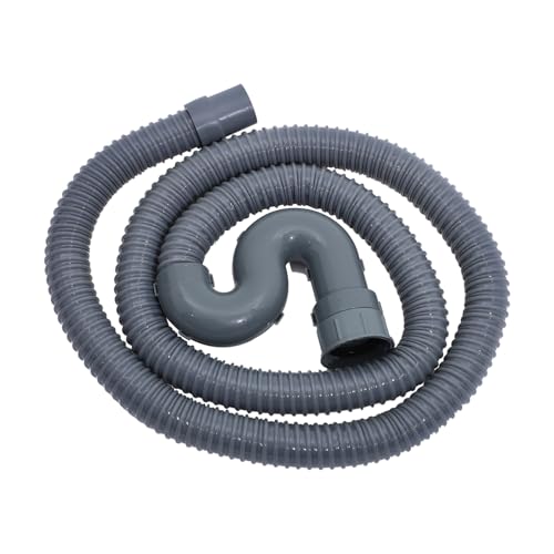 SOLUSTRE Ablaufschlauch Geschirrspüler Verlängerung 2m – Flexibler Langlebiger Abwasserschlauch in S-Form Temperaturbeständig Universell Passend für Waschmaschine Spülmaschine und Waschbecken von SOLUSTRE