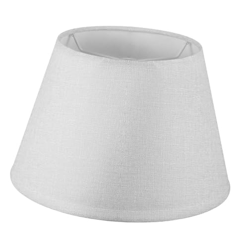 SOLUSTRE Ersatz Lampenschirm aus Stoff für Tischlampe Abnehmbar Minimalistisches Design Weichlichtdiffusierend Passend für Schreibtischleuchten Weiß Vielseitig Einsetzbar von SOLUSTRE