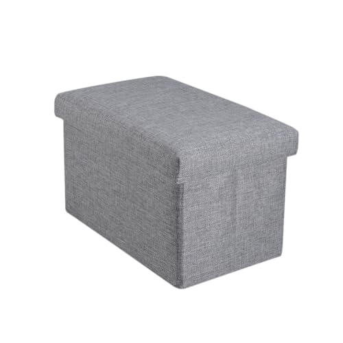 SOLUSTRE Faltbare Aufbewahrungsbox mit Deckel und Sitzhocker aus Leinen Multifunktionale Spielzeugkiste und Fußbank für Schlafzimmer Wohnzimmer Stabile Stauraum Lösung SOLUSTRE Faltbare Aufbewahrungsbox mit Deckel und Sitzhocker aus Leinen Multifunktionale Spielzeugkiste und Fußbank für Schlafzimmer Wohnzimmer Stabile Stauraum Lösung von SOLUSTRE